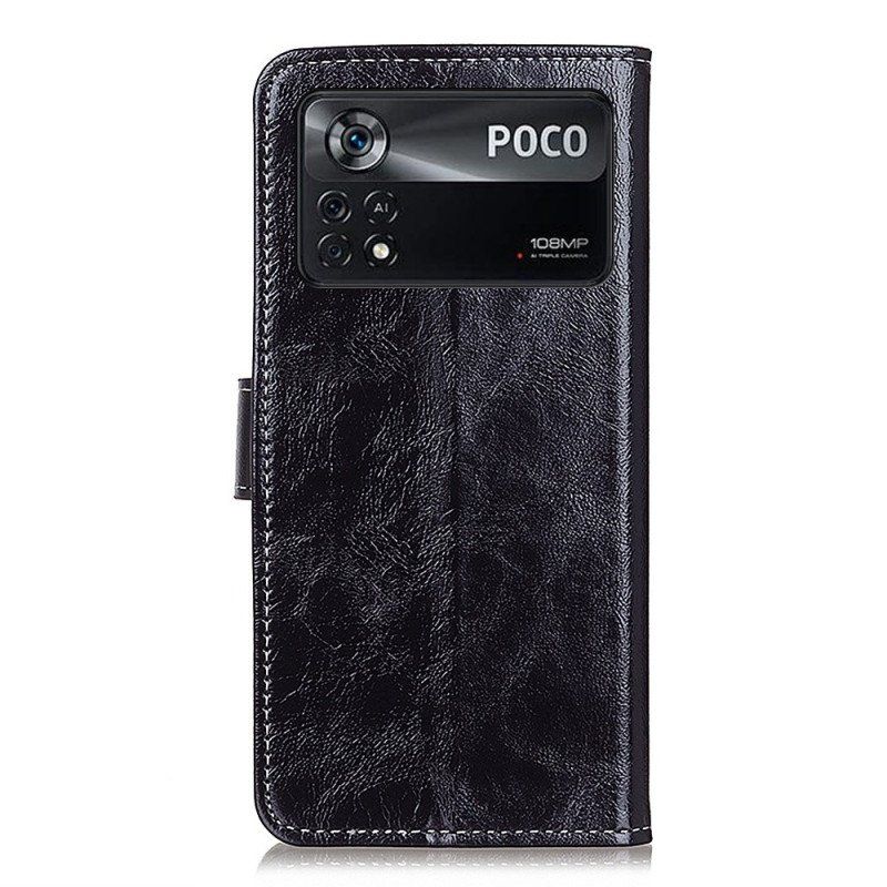 Etui Folio do Poco X4 Pro 5G Patentowe Szwy