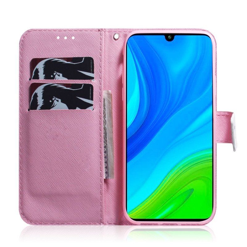 Etui Folio do Poco X4 Pro 5G Różowy Kwiat