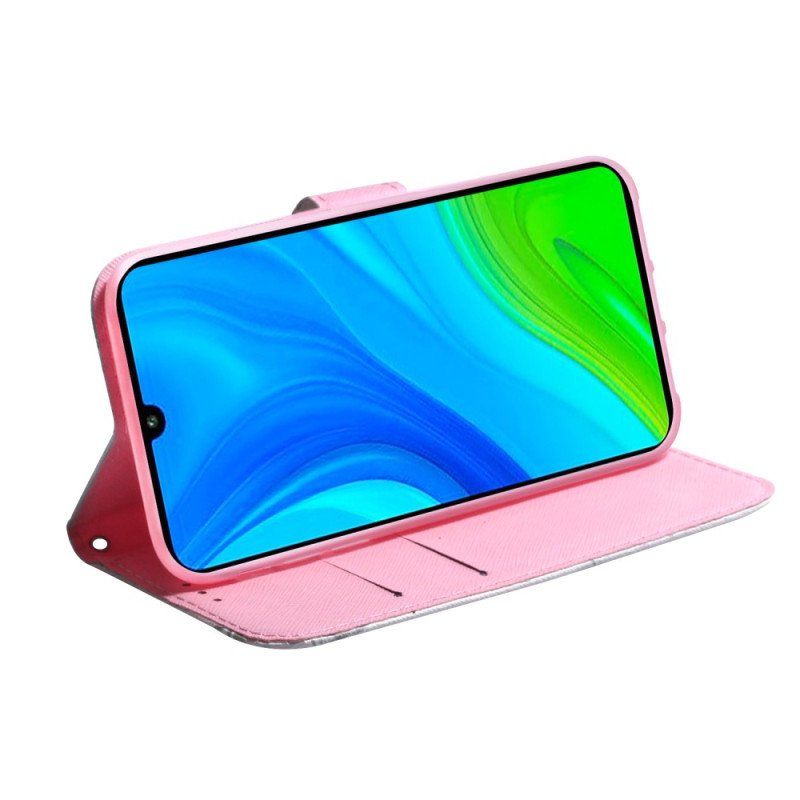 Etui Folio do Poco X4 Pro 5G Różowy Kwiat