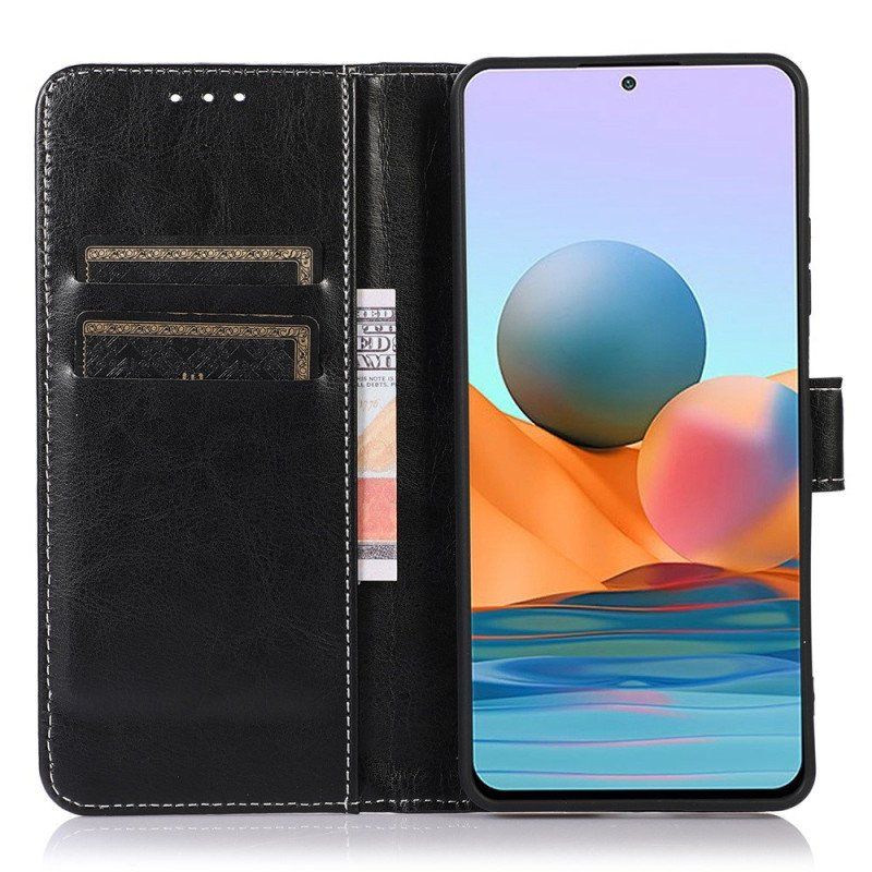 Etui Folio do Poco X4 Pro 5G Skórzany Efekt Couture