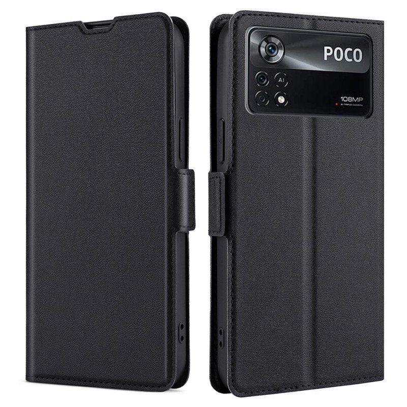 Etui Folio do Poco X4 Pro 5G Styl Z Bardzo Delikatnej Skóry