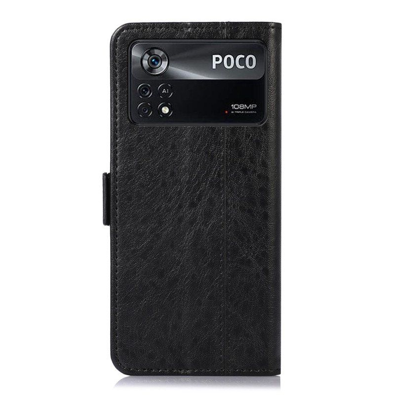 Etui Folio do Poco X4 Pro 5G Stylowa Skórzana Moda