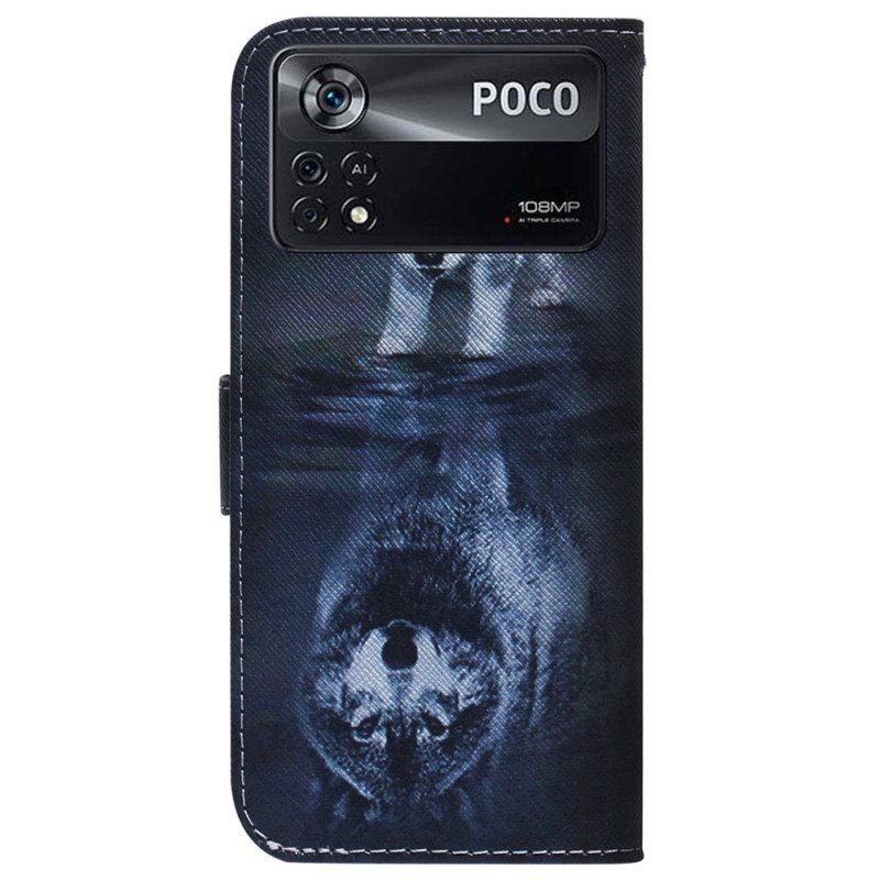 Etui Folio do Poco X4 Pro 5G Szczenięcy Sen