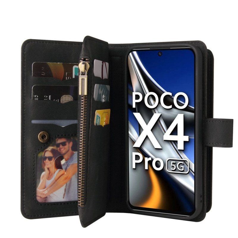 Etui Folio do Poco X4 Pro 5G Wielofunkcyjne Zoptymalizowane Etui Na Karty