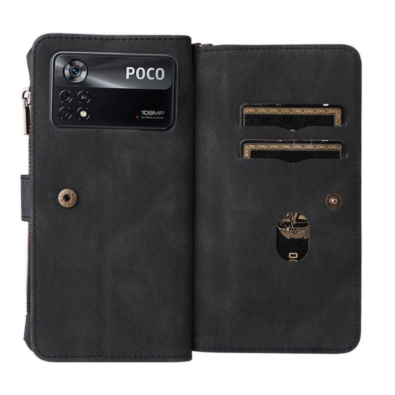 Etui Folio do Poco X4 Pro 5G Wielofunkcyjne Zoptymalizowane Etui Na Karty