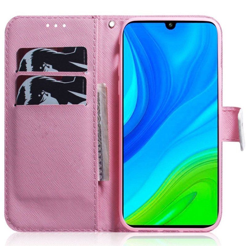 Etui Folio do Poco X4 Pro 5G z Łańcuch Mała Panda Z Paskiem