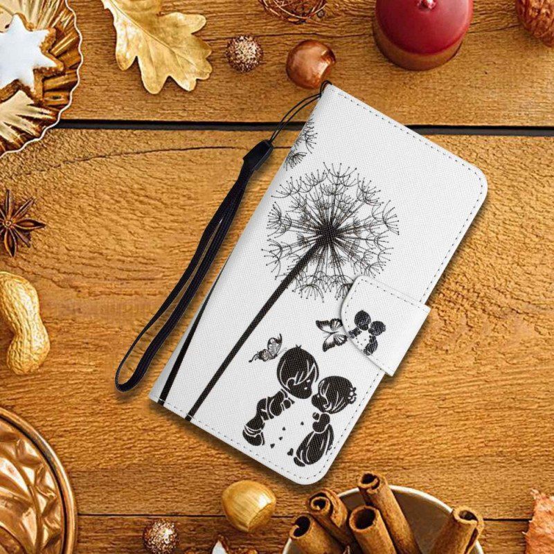 Etui Folio do Poco X4 Pro 5G z Łańcuch Smycz Love Dandelions