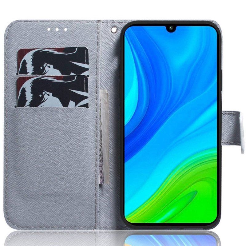 Etui Folio do Poco X4 Pro 5G z Łańcuch Stringi Pies