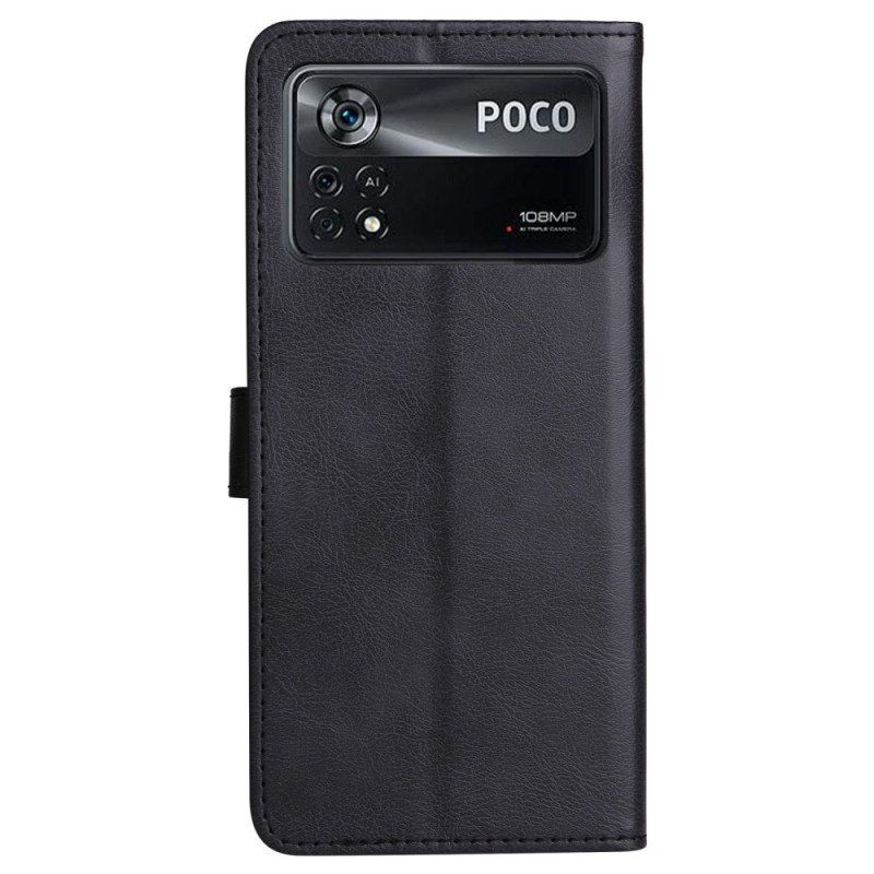 Etui Folio do Poco X4 Pro 5G z Łańcuch Zwykły Z Paskiem