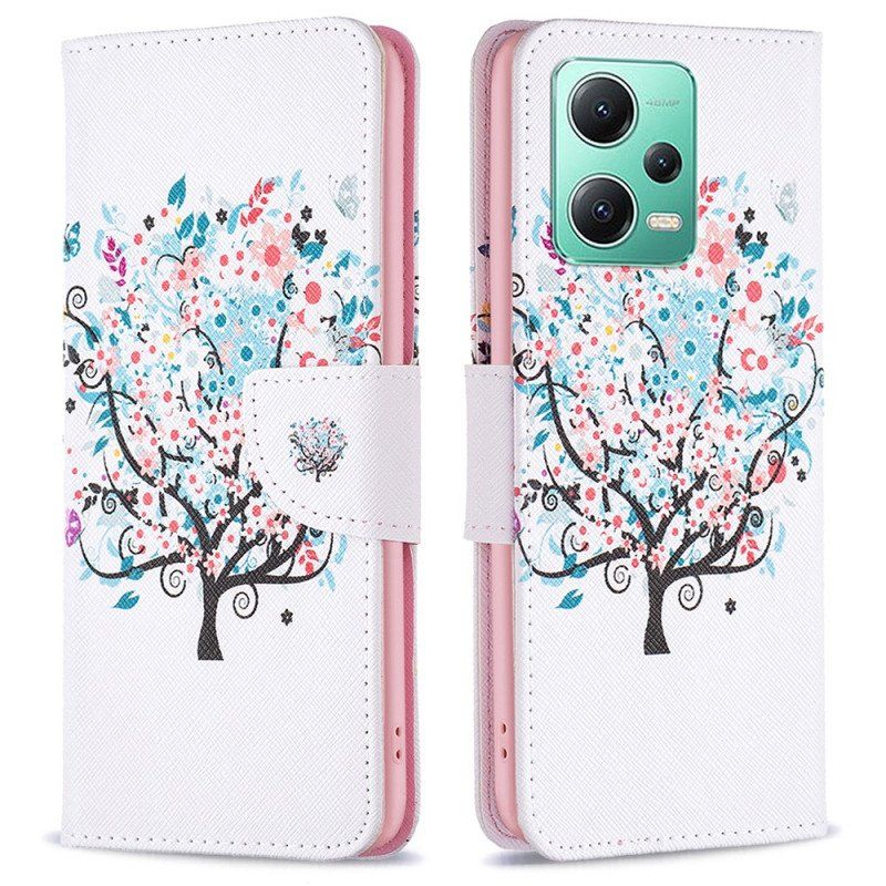 Etui Folio do Poco X5 5G Kwitnące Drzewo