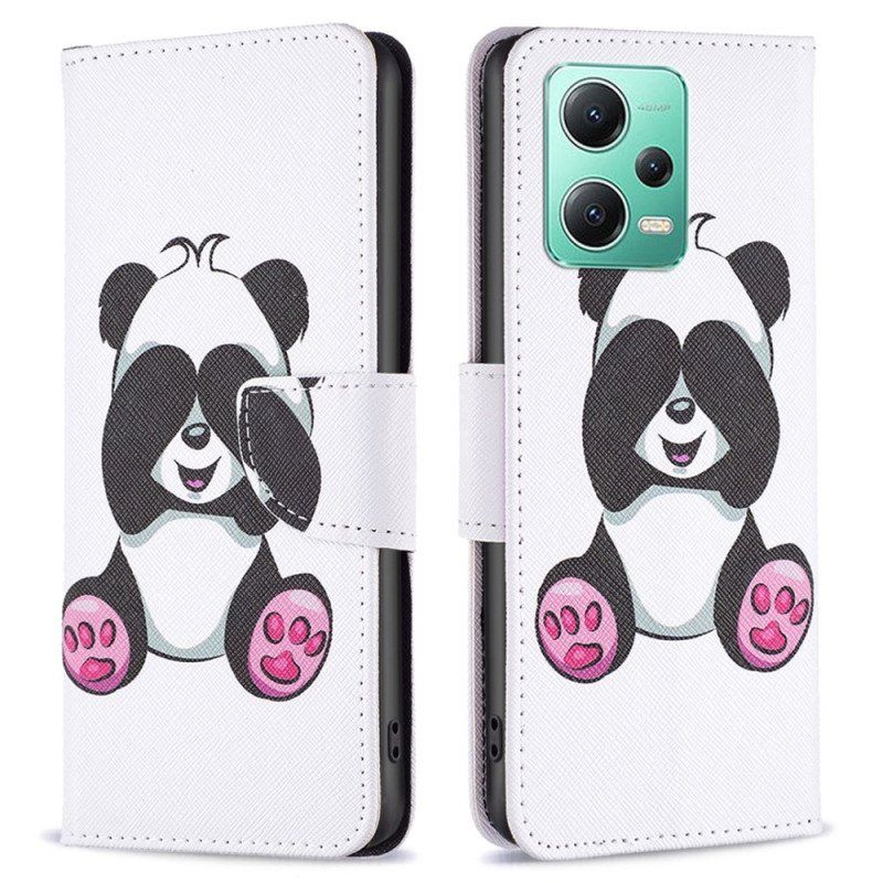 Etui Folio do Poco X5 5G Moja Panda