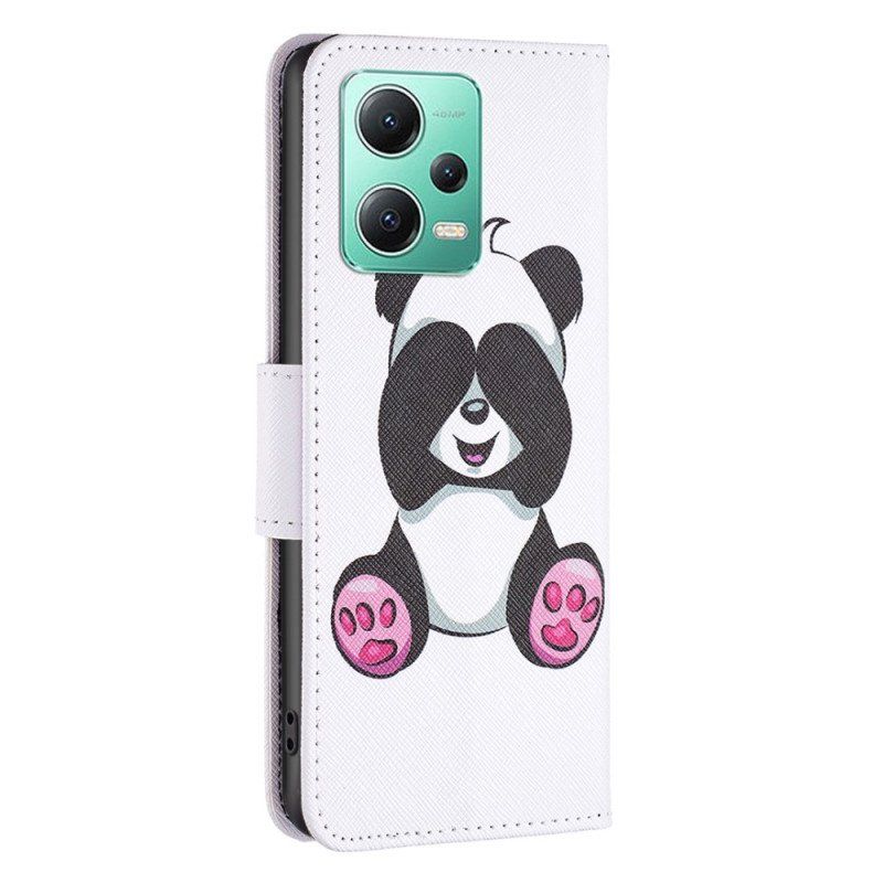 Etui Folio do Poco X5 5G Moja Panda