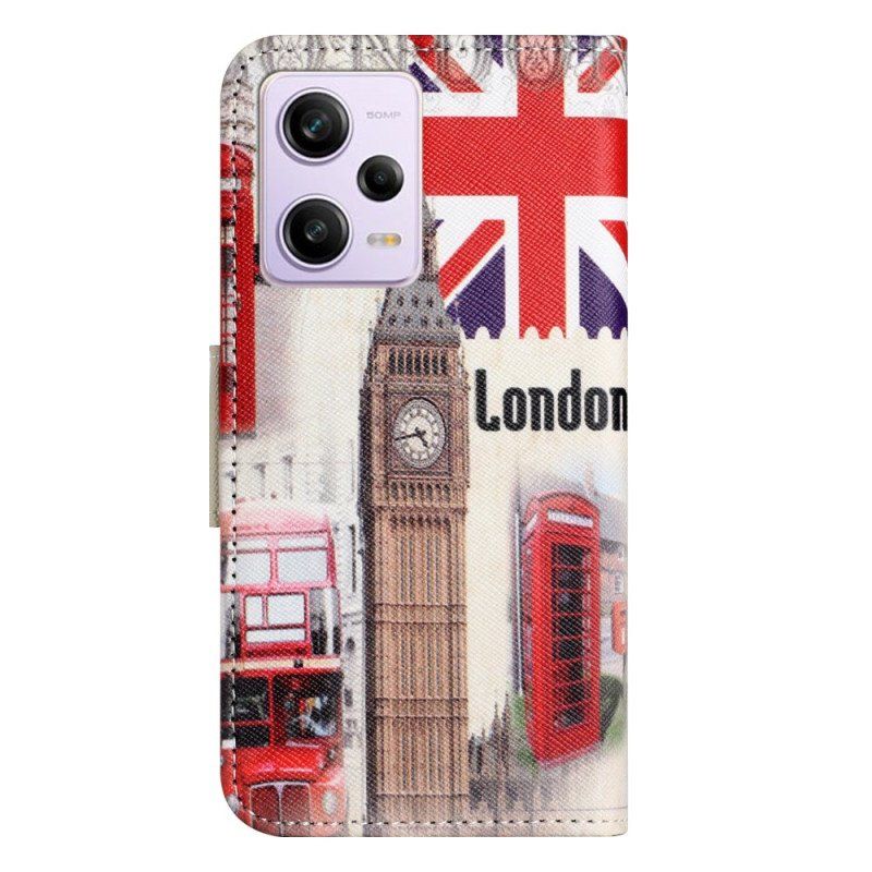 Etui Folio do Poco X5 5G Życie W Londynie