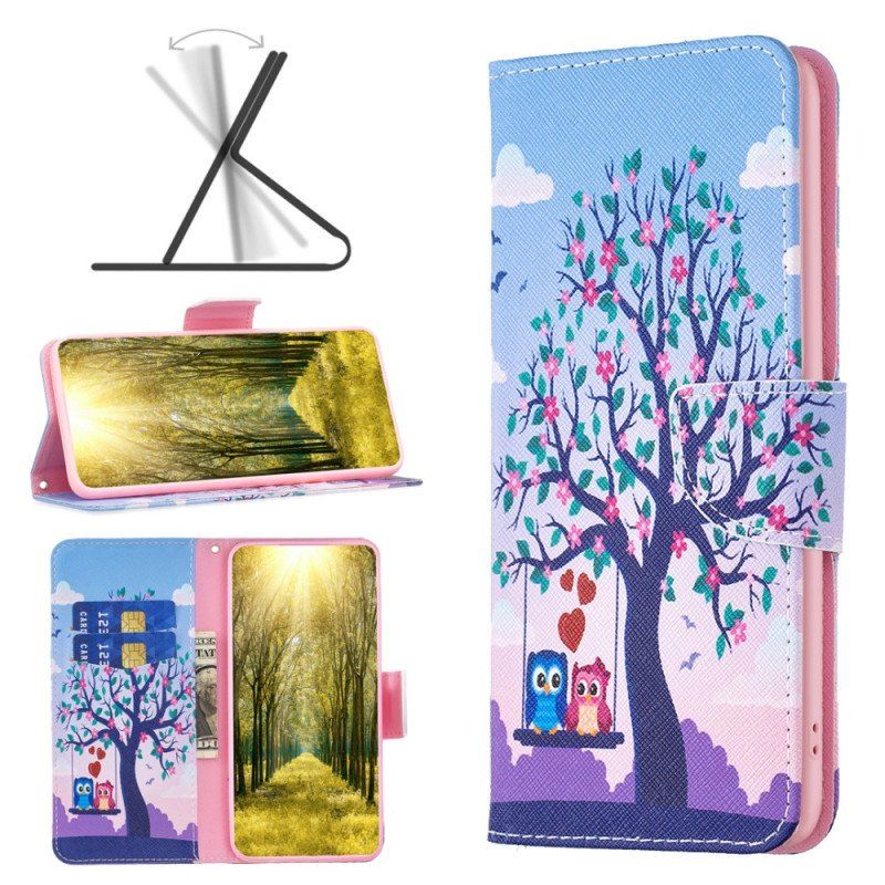 Etui Folio do Poco X5 5G Sowy Na Huśtawce