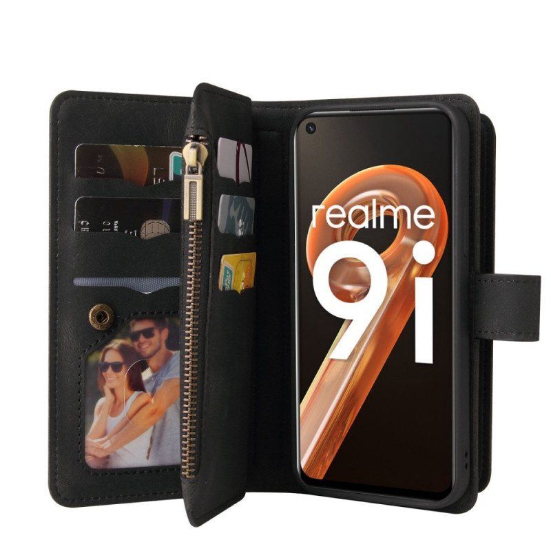 Etui Folio do Realme 9i Wielofunkcyjny Uchwyt Na 10 Kart