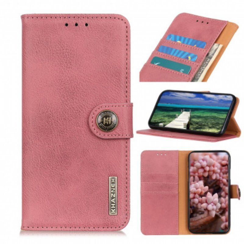 Etui Folio do Realme C21 Imitacja Skóry Khazneh