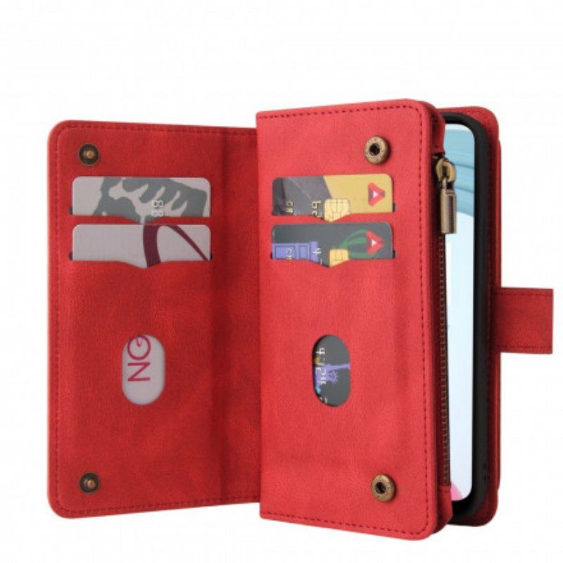 Etui Folio do Realme C21 Wielofunkcyjny Uchwyt Na 10 Kart