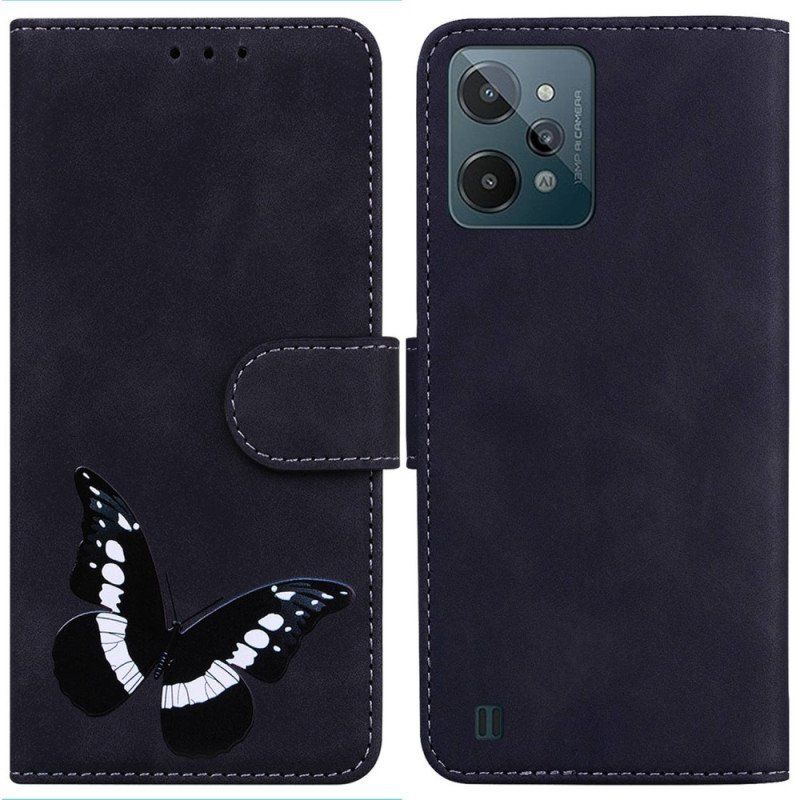 Etui Folio do Realme C31 Motyl Ze Sztucznej Skóry