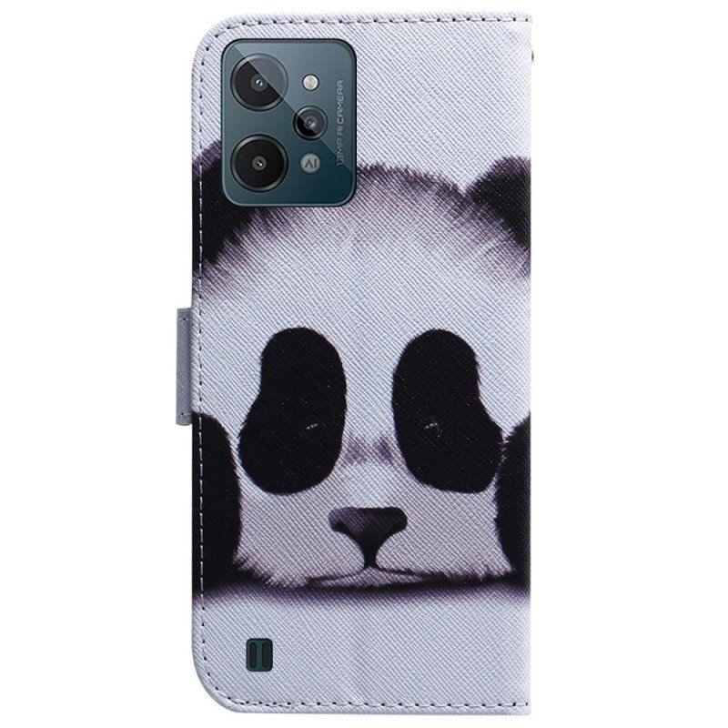 Etui Folio do Realme C31 Słodka Panda