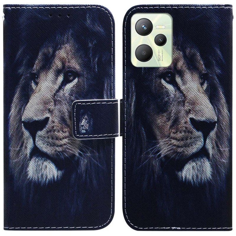 Etui Folio do Realme C35 Nocny Lew