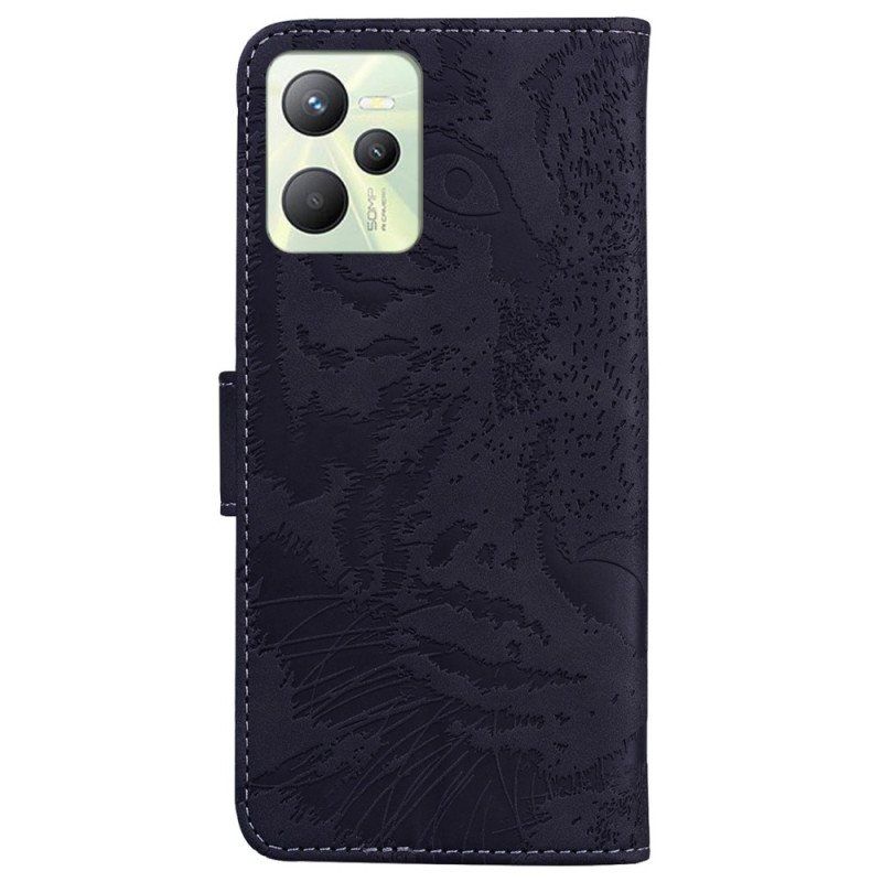 Etui Folio do Realme C35 Ślad Tygrysa