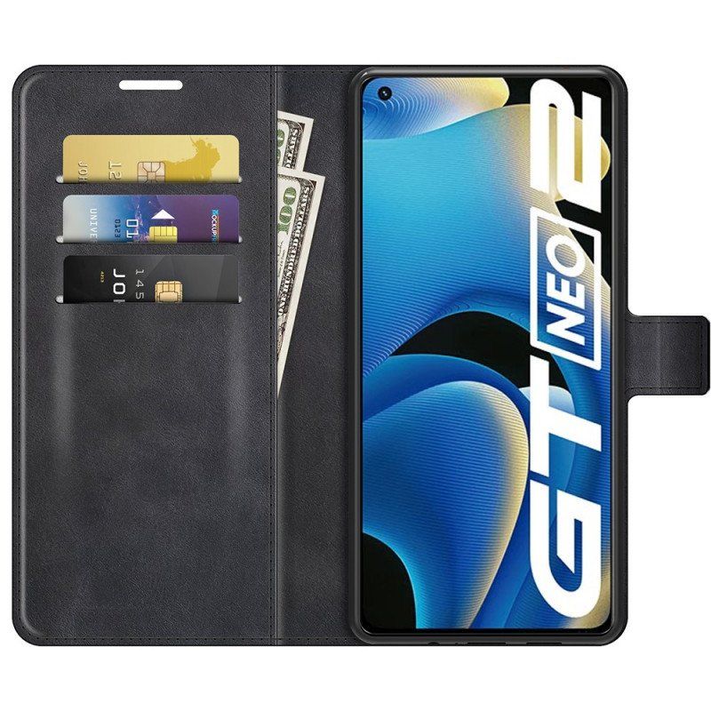 Etui Folio do Realme GT Neo 3T / Neo 2 Wąski Krój Ze Sztucznej Skóry