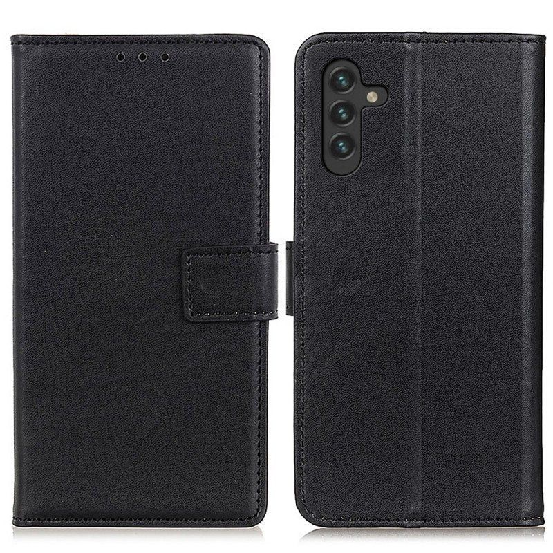 Etui Folio do Samsung Galaxy A13 5G / A04s Błyszcząca Sztuczna Skóra