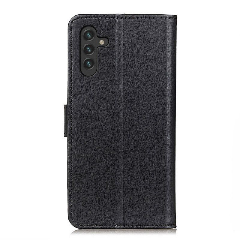 Etui Folio do Samsung Galaxy A13 5G / A04s Błyszcząca Sztuczna Skóra