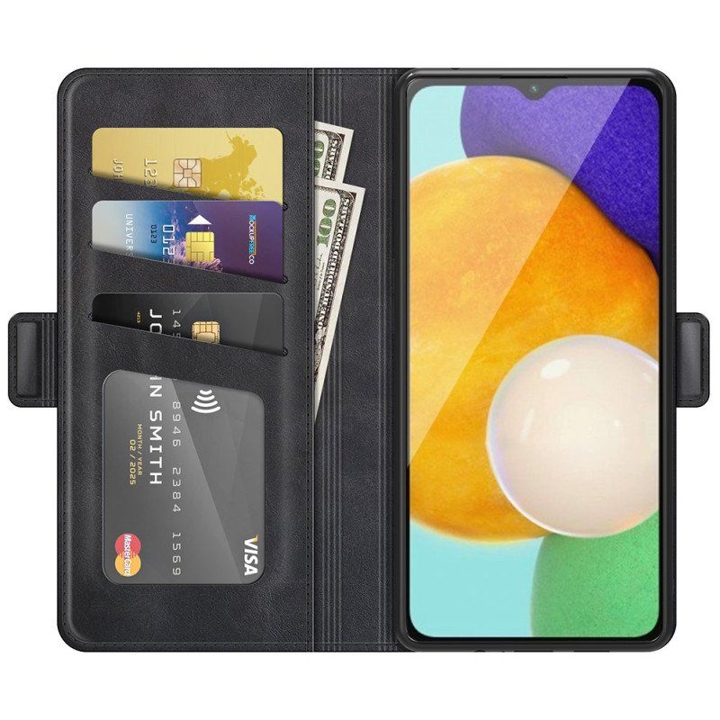 Etui Folio do Samsung Galaxy A13 5G / A04s Designerski Efekt Skóry