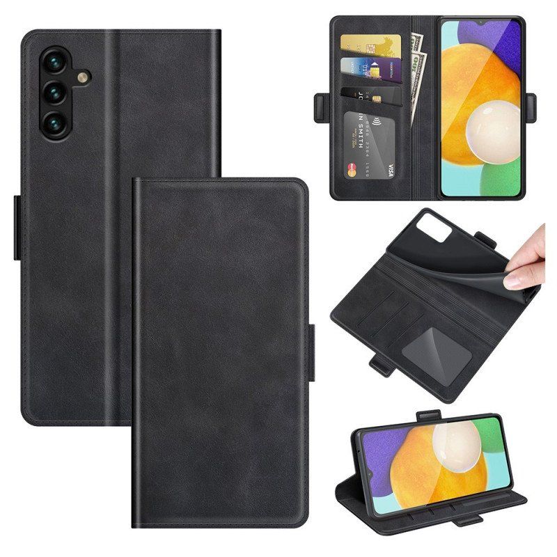 Etui Folio do Samsung Galaxy A13 5G / A04s Designerski Efekt Skóry