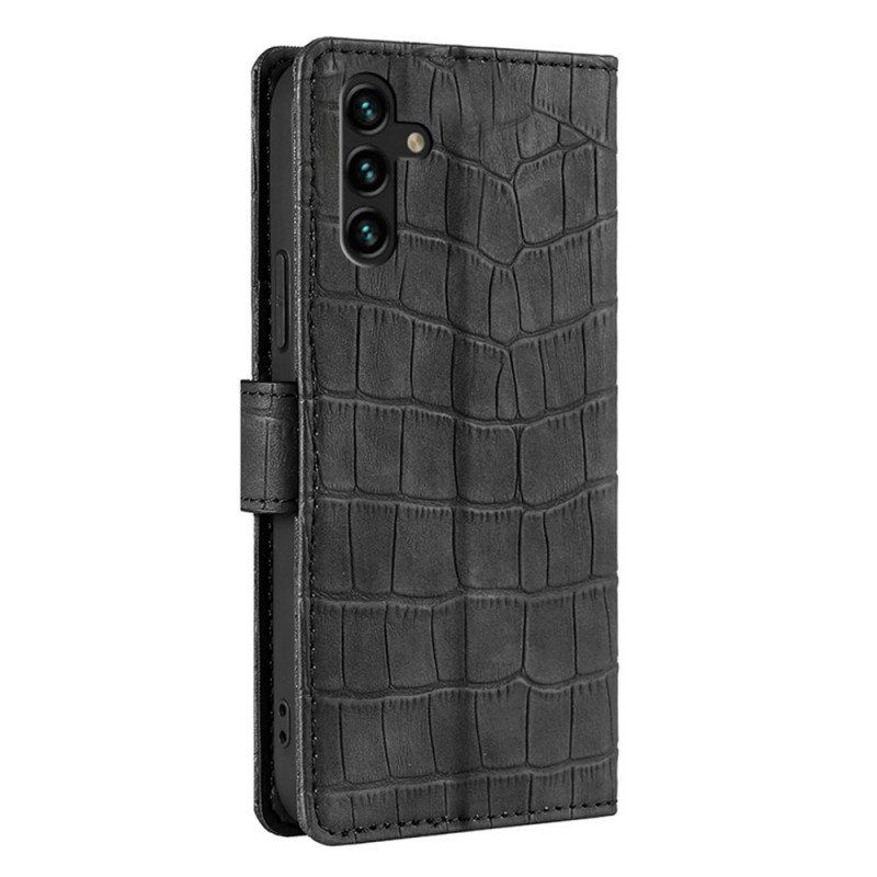 Etui Folio do Samsung Galaxy A13 5G / A04s Efekt Skóry Krokodyla