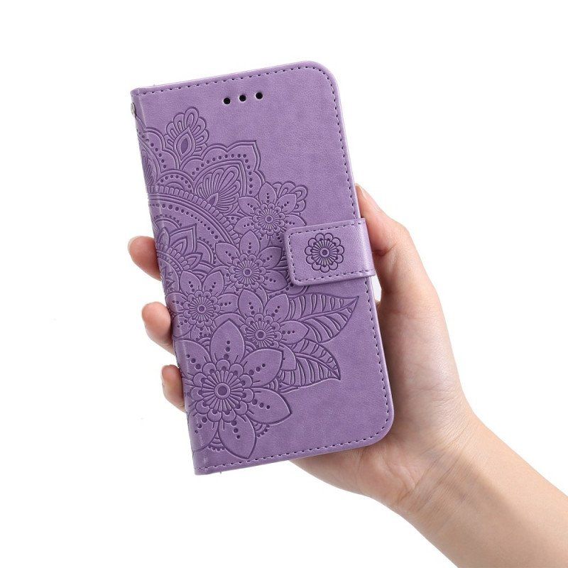 Etui Folio do Samsung Galaxy A13 5G / A04s Kwiatowa Mandala