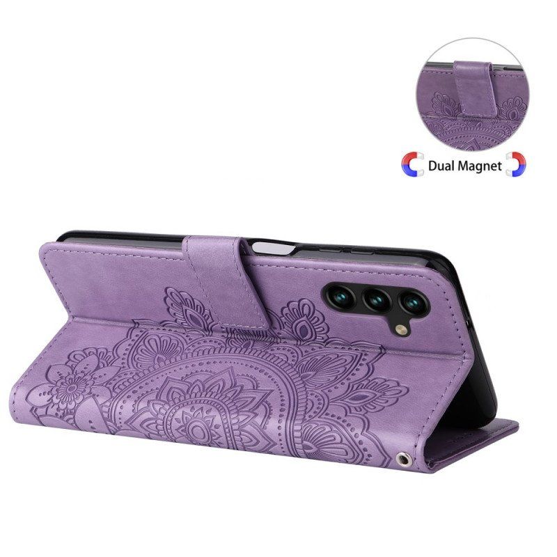 Etui Folio do Samsung Galaxy A13 5G / A04s Kwiatowa Mandala