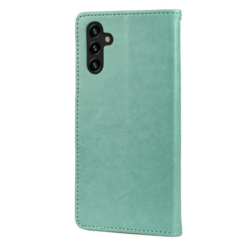 Etui Folio do Samsung Galaxy A13 5G / A04s Motyle I Kwiaty