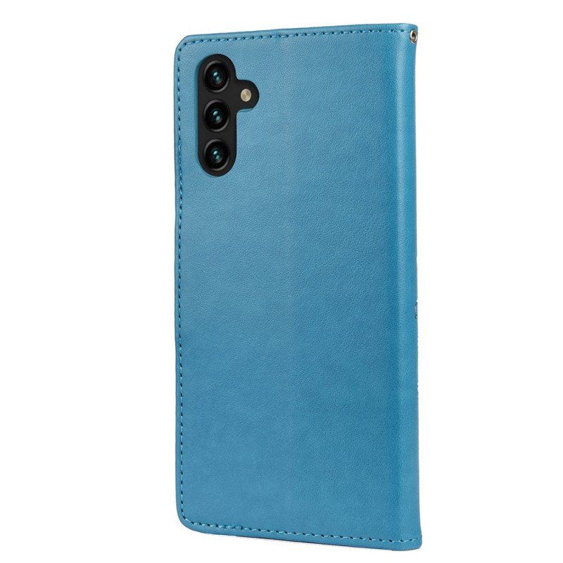 Etui Folio do Samsung Galaxy A13 5G / A04s Motyle I Kwiaty