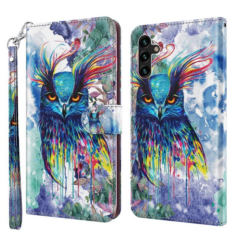 Etui Folio do Samsung Galaxy A13 5G / A04s Ptak Akwarela