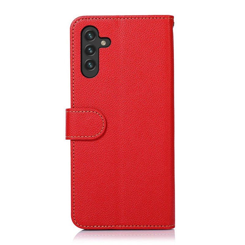 Etui Folio do Samsung Galaxy A13 5G / A04s Rfid Khazneh W Stylu Liczi