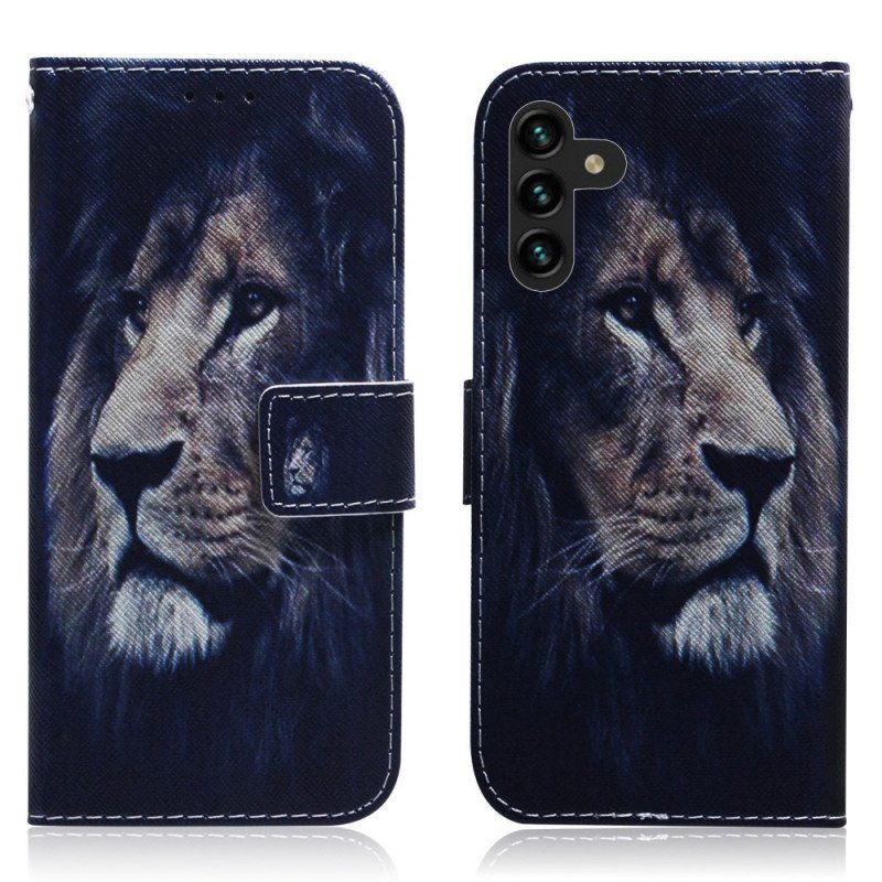 Etui Folio do Samsung Galaxy A13 5G / A04s Śniący Lew