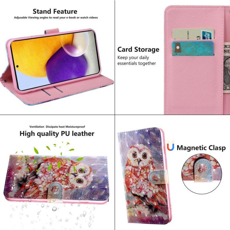 Etui Folio do Samsung Galaxy A13 5G / A04s Sowa Malarz