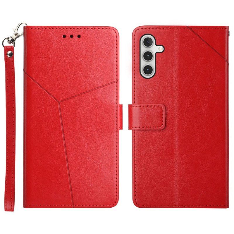 Etui Folio do Samsung Galaxy A13 5G / A04s Stylowa Skórzana Konstrukcja Geo Y