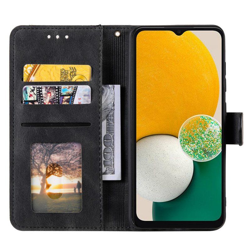 Etui Folio do Samsung Galaxy A13 5G / A04s Szwy W Dotyku