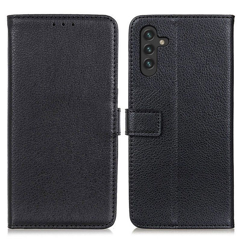 Etui Folio do Samsung Galaxy A13 5G / A04s Wysokiej Jakości Sztuczna Skóra Liczi