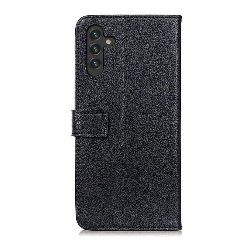 Etui Folio do Samsung Galaxy A13 5G / A04s Wysokiej Jakości Sztuczna Skóra Liczi