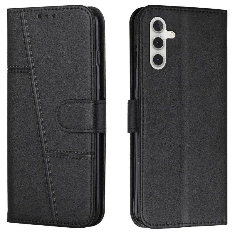 Etui Folio do Samsung Galaxy A13 5G / A04s z Łańcuch Pasek Z Efektem Skóry Ekologicznej