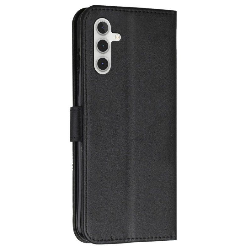 Etui Folio do Samsung Galaxy A13 5G / A04s z Łańcuch Pasek Z Efektem Skóry Ekologicznej