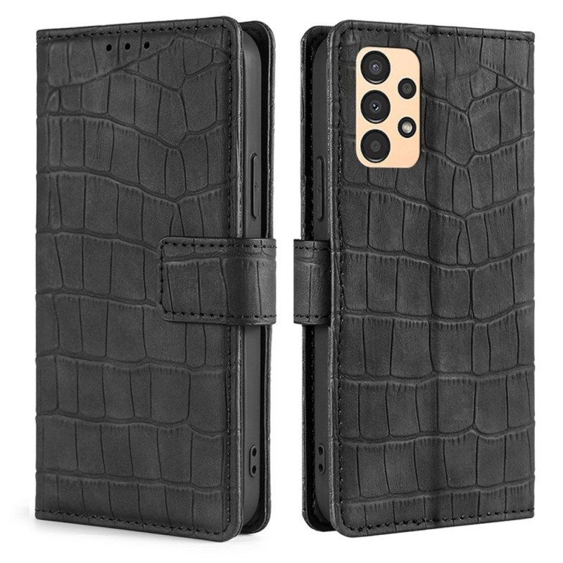 Etui Folio do Samsung Galaxy A13 Efekt Skóry Krokodyla