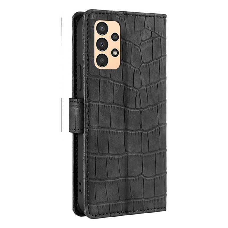 Etui Folio do Samsung Galaxy A13 Efekt Skóry Krokodyla