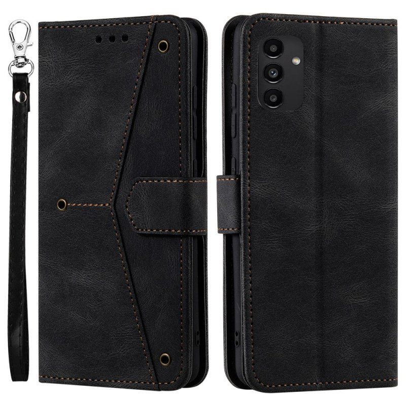 Etui Folio do Samsung Galaxy A13 Szwy W Dotyku