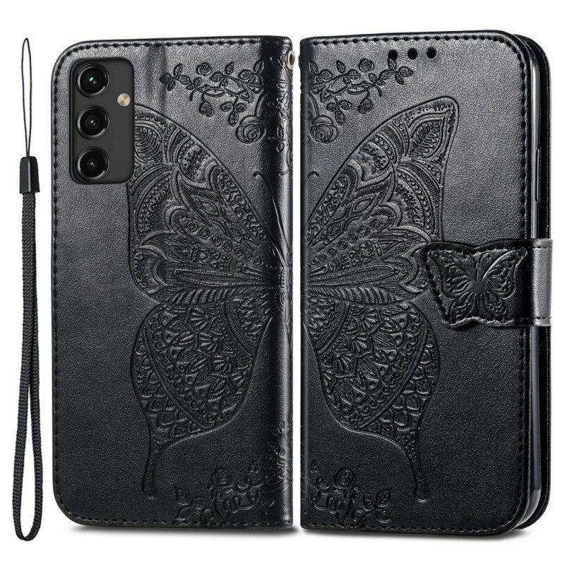 Etui Folio do Samsung Galaxy A14 / A14 5G Barokowy Motyl