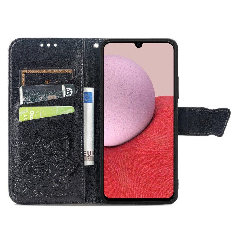 Etui Folio do Samsung Galaxy A14 / A14 5G Barokowy Motyl